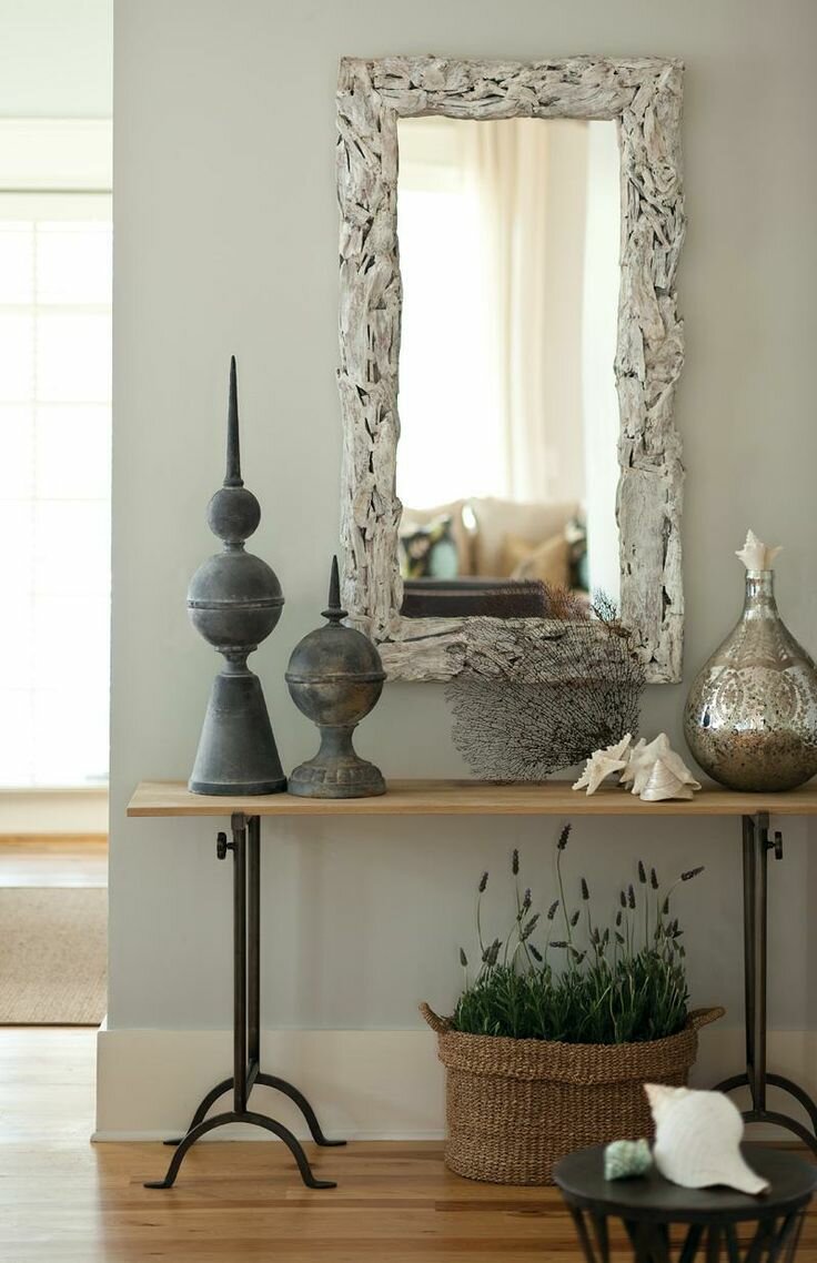 Entryway Mirror | Hall Table Decorating Ideas | Foyer Cabinet