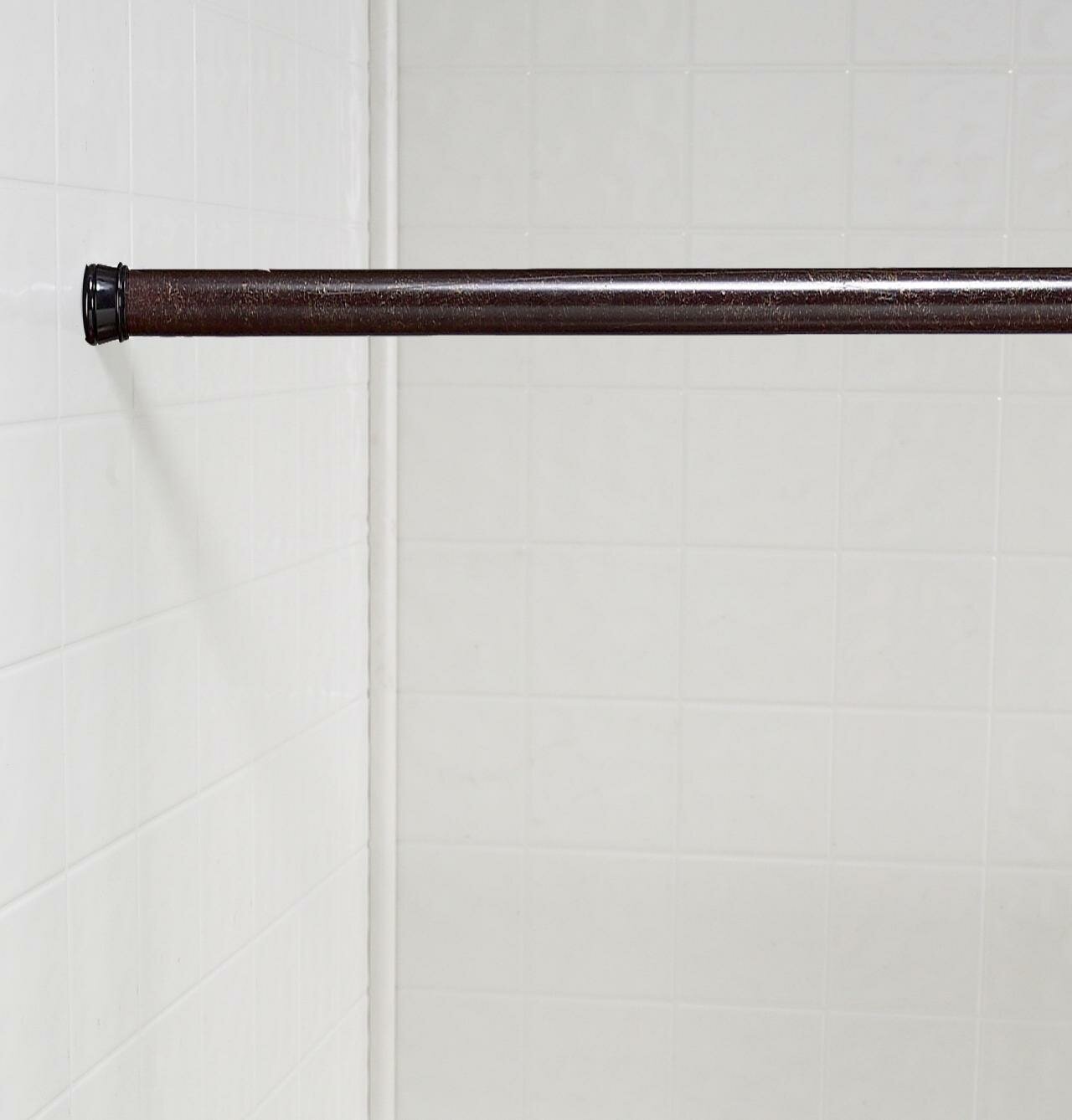 Shower Curtain Tension Rod | Square Shower Curtain Rod | Mounted Shower Curtain Rod