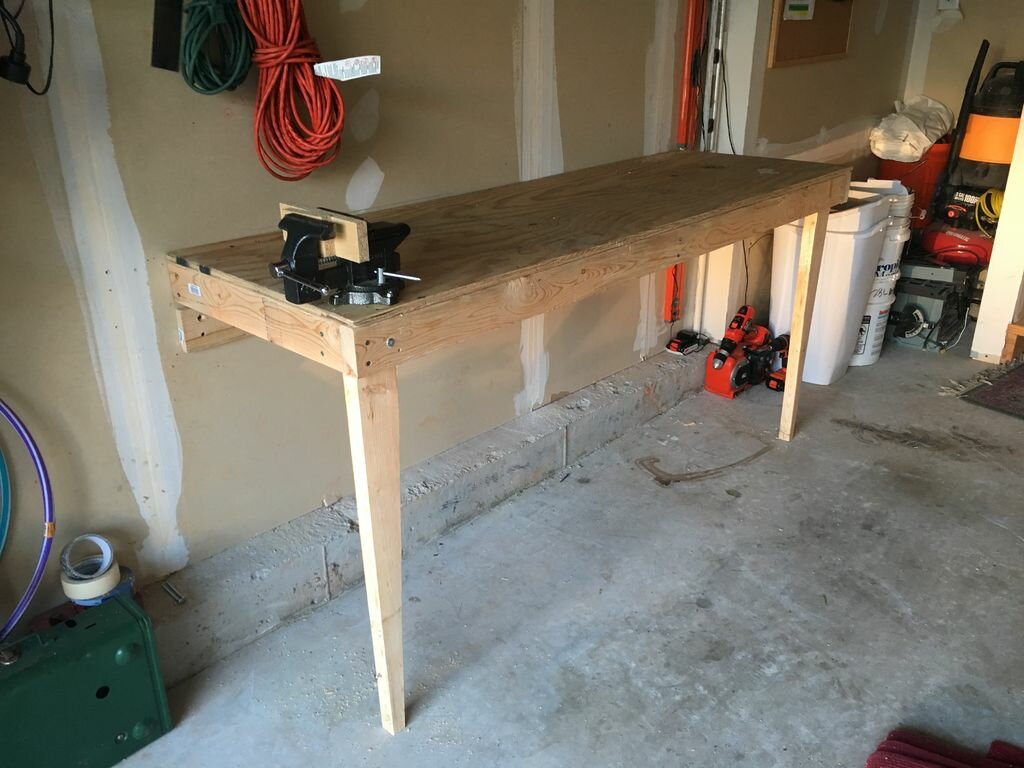 Wall Mounted Folding Workbench | Collapsible Work Bench | Collapsible Workbench Plans