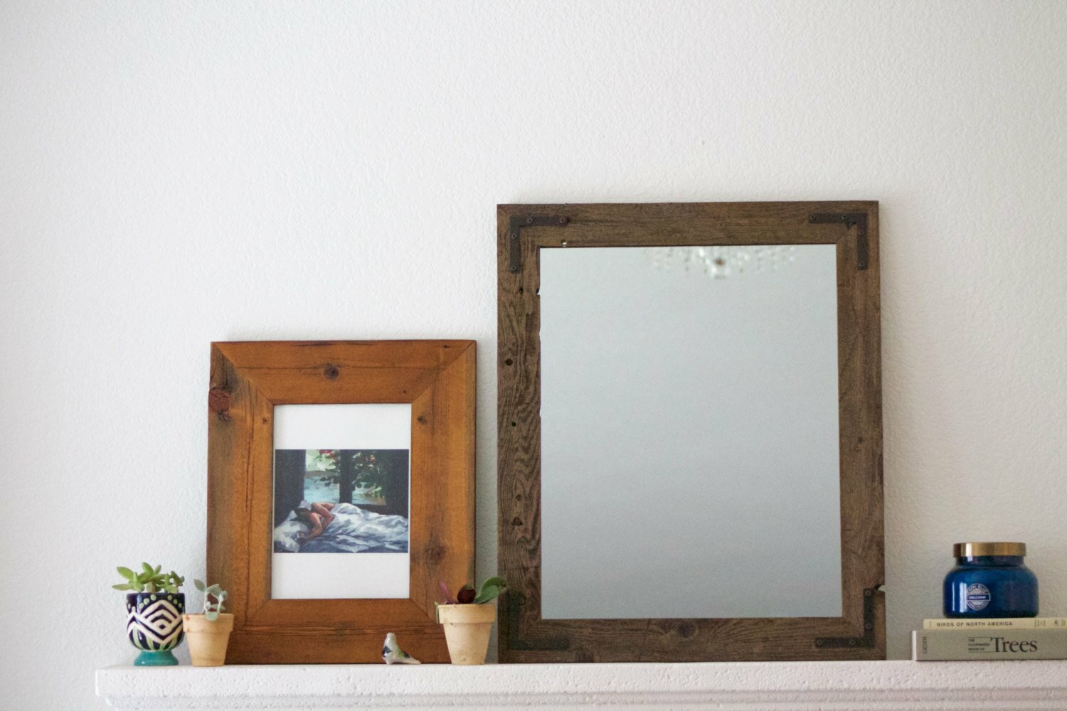 Rustic Style Vanity Ideas with Reclaimed Wood Mirror: Reclaimed Wood Mirror | Sun Mirror Wall Decor | Wall Mirror Target