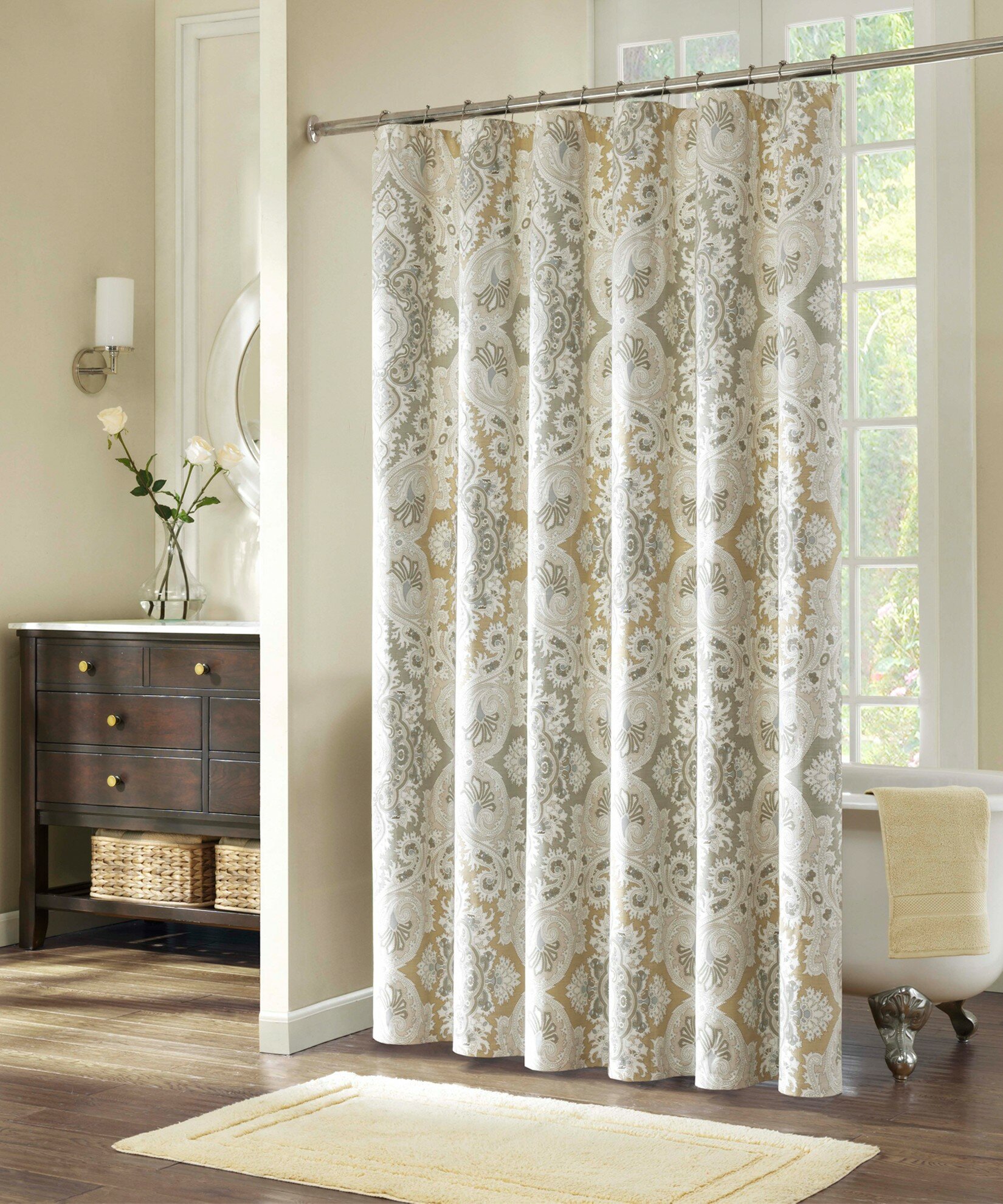 96 Long Shower Curtain | Ikea Shower Curtain | Narrow Shower Curtain