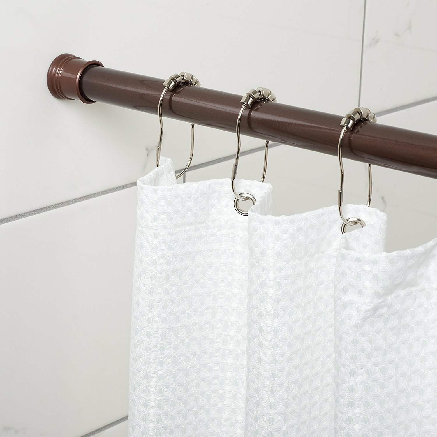 Bathroom Shower Curtain Rods | Shower Curtain Tension Rod | Shower Rod Extension