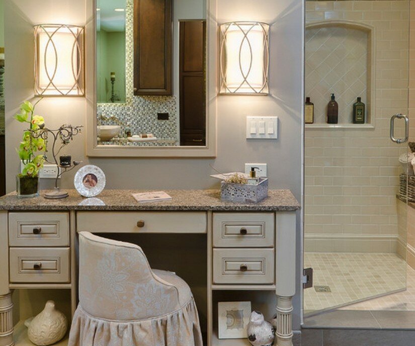 Bedroom Set With Vanity Dresser | Mirrored Vanity Set | White Vanity Set With Lighted Mirror