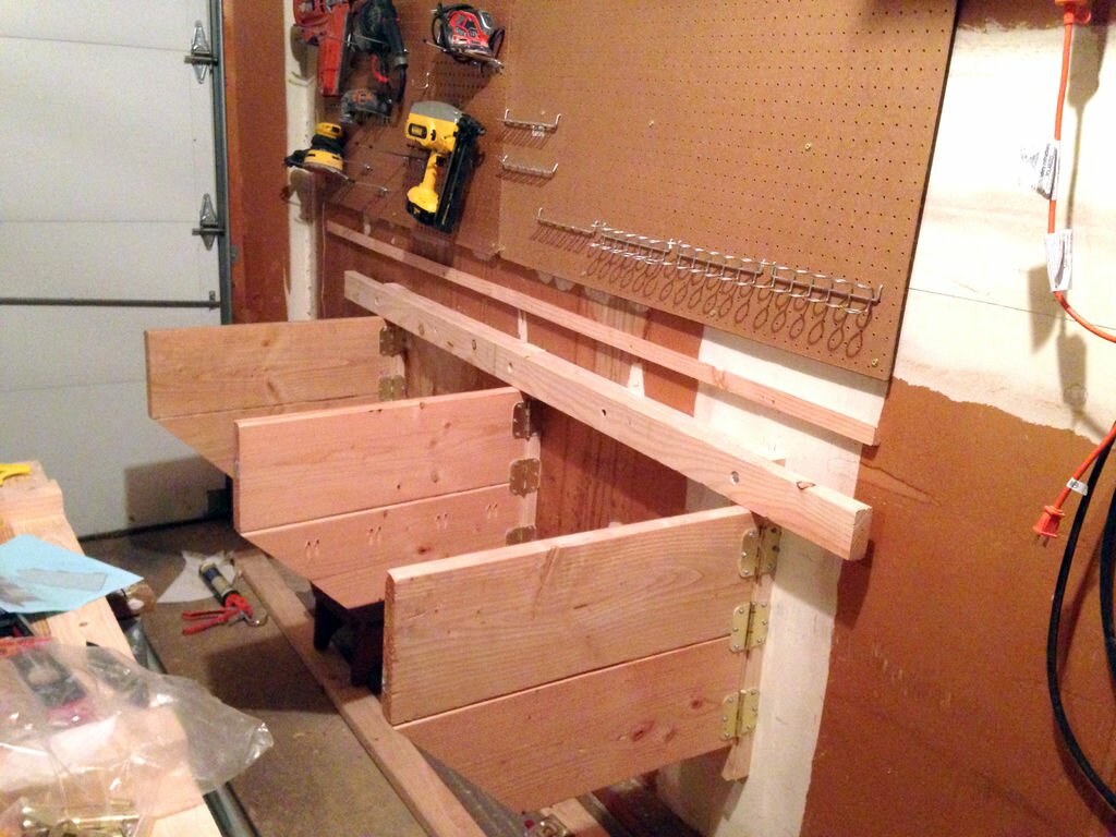 Collapsible Workbench | Folding Garage Workbench | Wall Mounted Folding Workbench