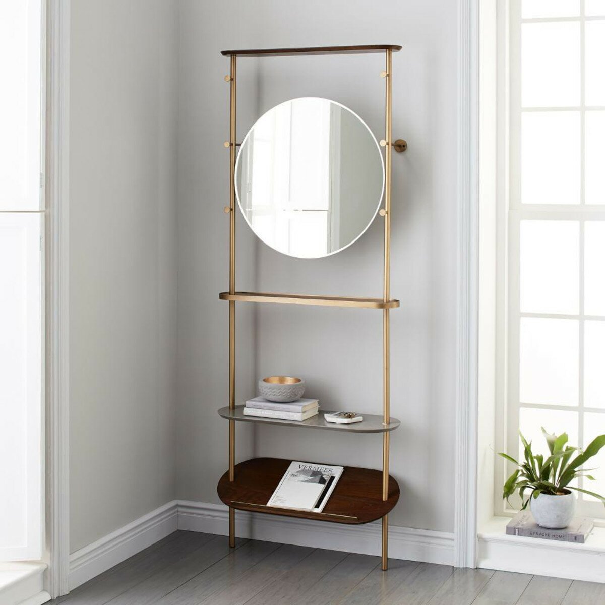 Entryway Mirror | Coat Rack With Mirror And Shelf | Entranceway Furniture