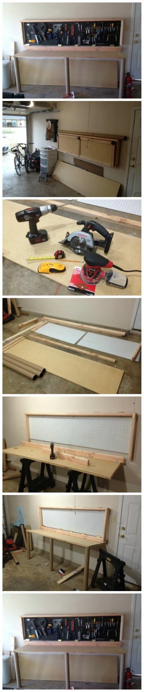 Foldaway Workbench | Wall Mounted Folding Workbench | Wall Mounted Folding Work Bench