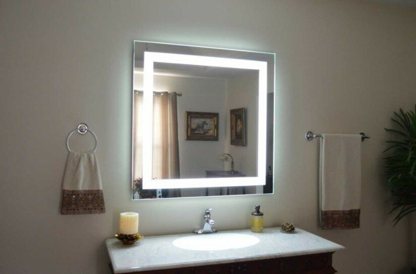 Lighted Bathroom Mirror Wall Mount | Lighted Wall Mirror | Wall Vanity Mirror With Lights