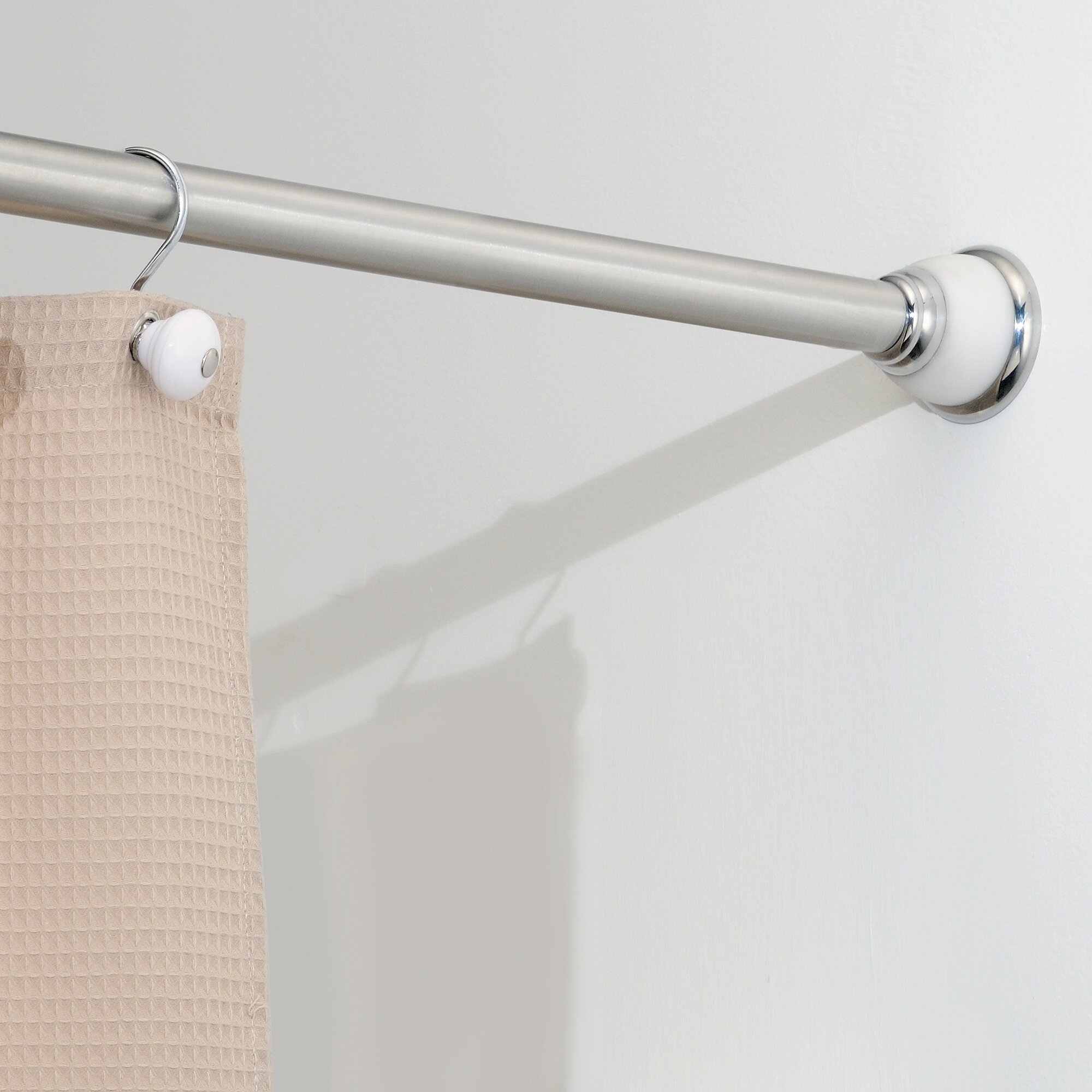 Retractable Shower Rod | Shower Curtain Tension Rod | Fixed Shower Rod