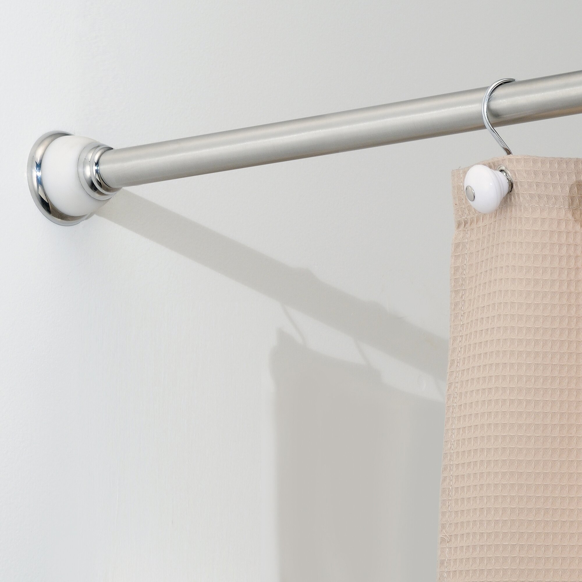 Shower Curtain Tension Rod | Tension Shower Curtain Rod | Curved Tension Shower Curtain Rod