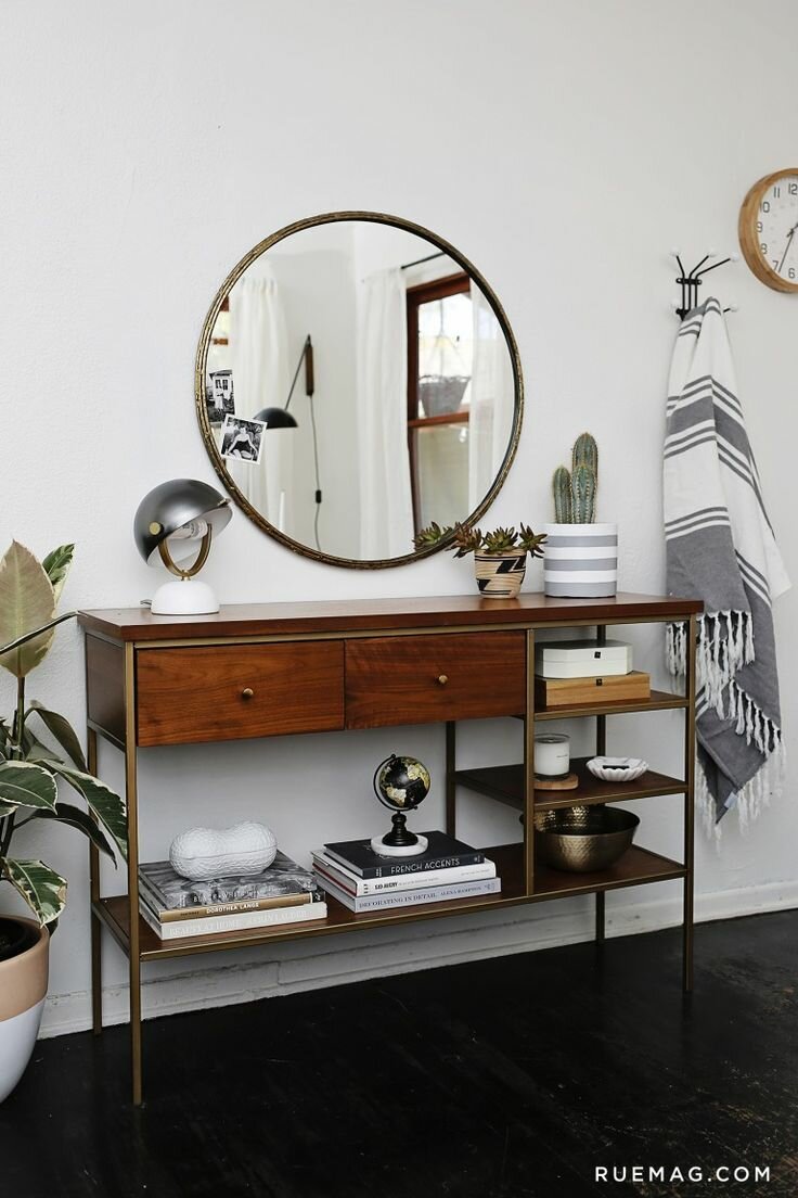Small Entryway Cabinet | Entryway Mirror Ideas | Entryway Mirror