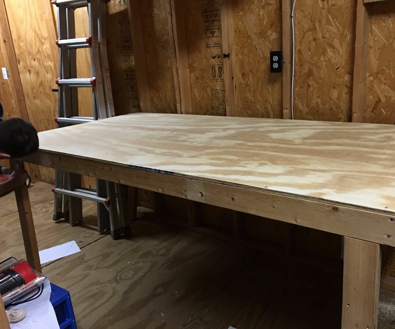 Wall Mounted Folding Workbench | Fold Away Workbench | Wall Mounted Workbench Plans
