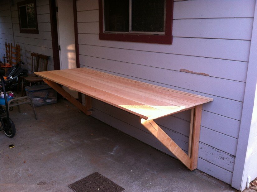 Wall Mounted Folding Workbench | Wall Mounted Foldable Table | Garage Folding Workbench