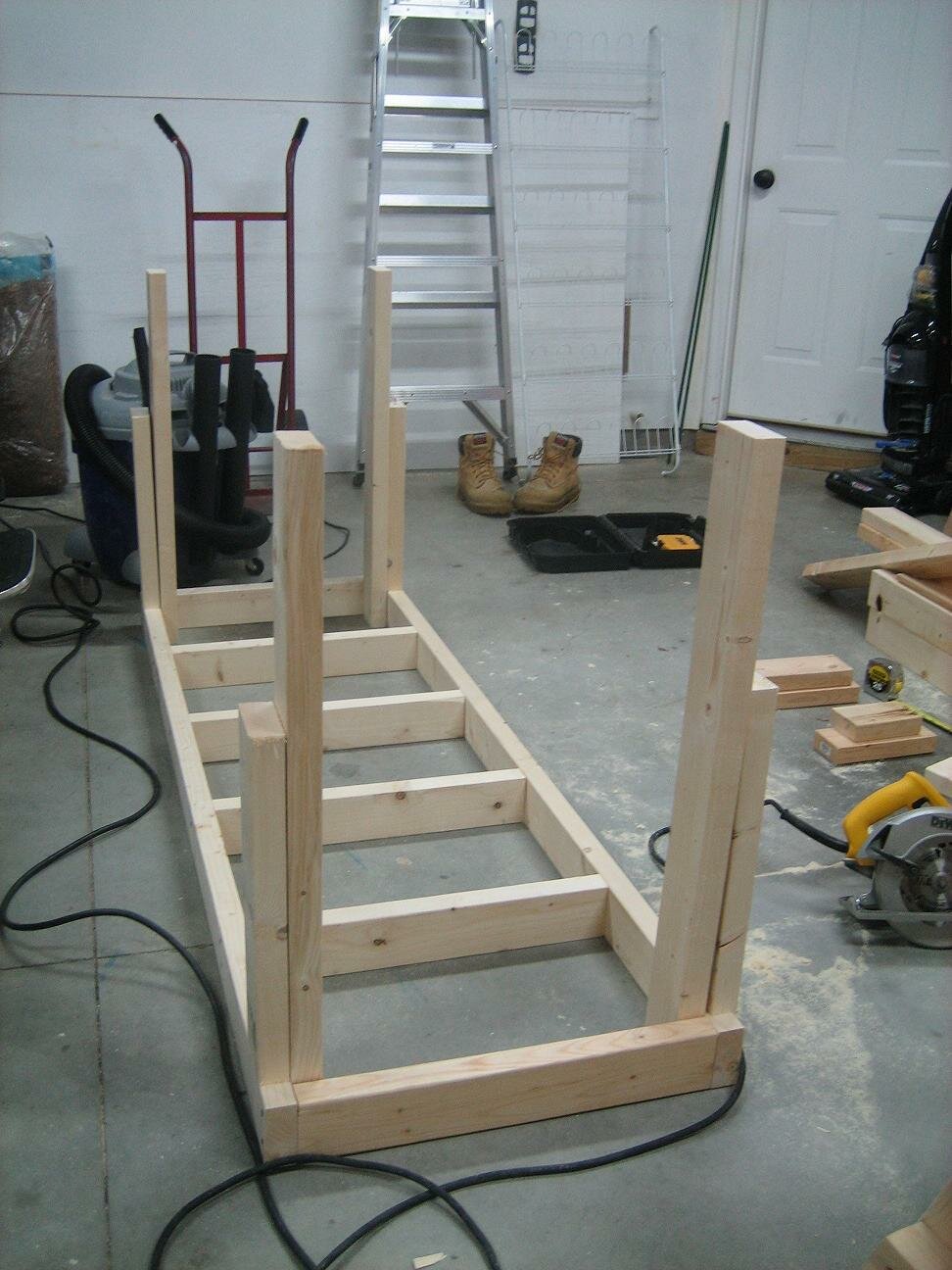 Workbench Legs with Casters | Wooden Workbench Kits | Work Bench Legs